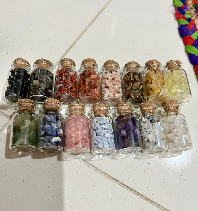 15 jars of crystals - assorted