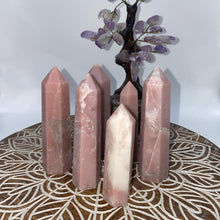 Load image into Gallery viewer, Pink Opal Crystal Tower Point Generator
