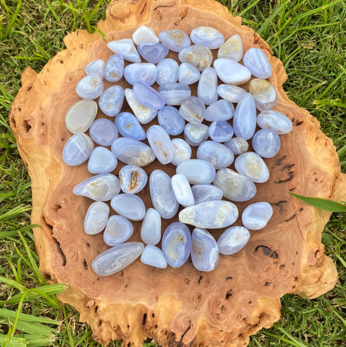 Blue Lace Agate Tumbled / Tumble Stone / Tumbles