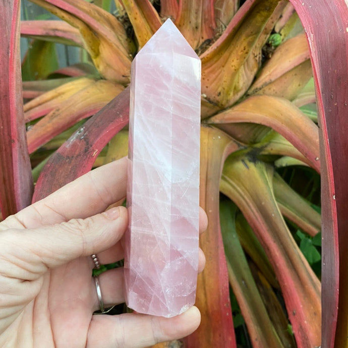 Rose Quartz Crystal Tower Point Generator