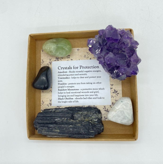 Crystals for Protection Gift Protection Crystal Gift Set in Box