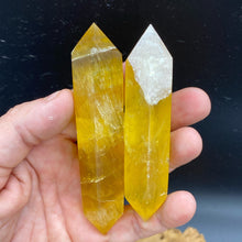 Load image into Gallery viewer, Yellow Fluorite Crystal Double Terminated Point
