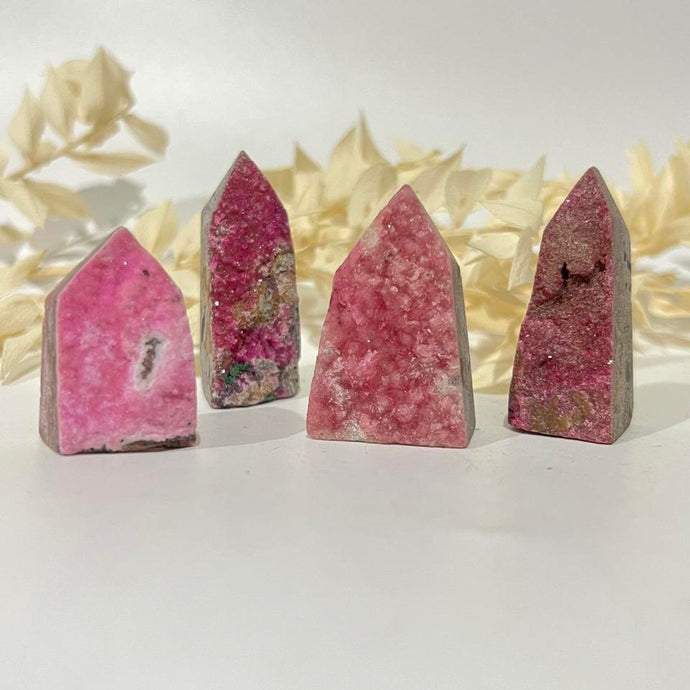 Pink Cobalt Calcite Crystal Tower Point Generator