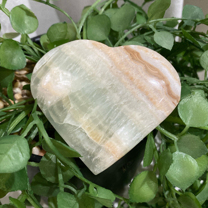 Caribbean Calcite Heart Crystal Gift for Her Blue Crystal Heart