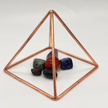 Load image into Gallery viewer, 4” / 10cm Copper Pyramid Energizer | Copper Charging Pyramid | Energizing &amp; Healing Pyramid | Reiki Pyramid | Cleansing Meditation Crystal Healing
