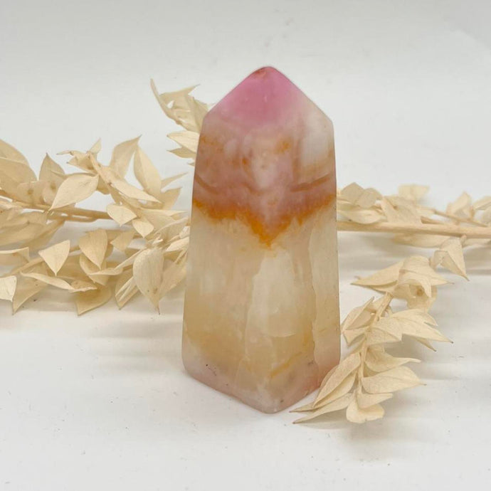 Pink Aragonite Crystal Tower Point Obekisk  Pink Crystal