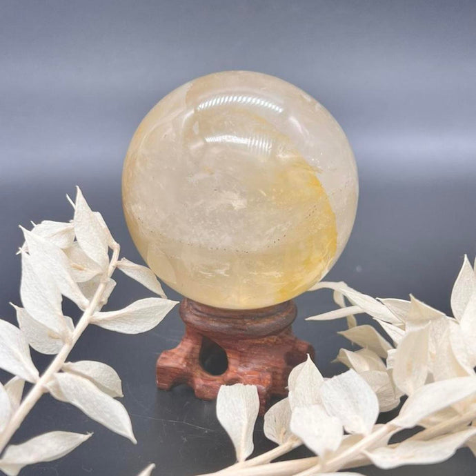 Golden Healer Crystal Sphere Crystal Ball