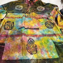 Load image into Gallery viewer, Boho Handmade Extra Large Festival Hippie Boho Tie Dye Tunic Hoodie
