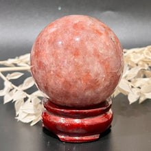 Load image into Gallery viewer, Sunstone Crystal Sphere Crystal Ball Orange Stone Crystal
