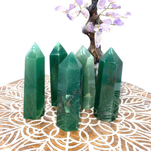 Load image into Gallery viewer, Green Aventurine Crystal Tower Point Generator
