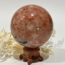 Load image into Gallery viewer, Sunstone Crystal Sphere Crystal Ball Orange Stone Crystal
