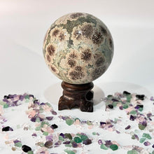 Load image into Gallery viewer, Flower Agate Crystal Sphere Crystal Ball Specimen Gift
