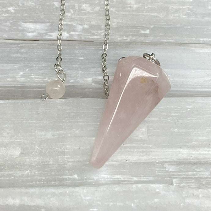 Rose Quartz Crystal Pendulum Crystal  Gift