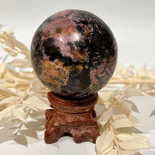 Load image into Gallery viewer, Rhodonite Crystal Sphere Metaphysical, Crystals, Healing, Stone Sphere
