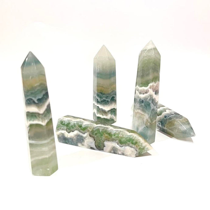 Snowflake fluorite Crystal Tower Point Generator