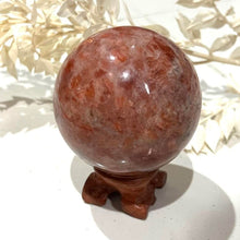 Load image into Gallery viewer, Sunstone Crystal Sphere Crystal Ball Orange Stone Crystal
