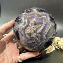 Load image into Gallery viewer, Dream Amethyst Chevron Amethyst Crystal Sphere Metaphysical, Crystals, Healing, Stone Sphere
