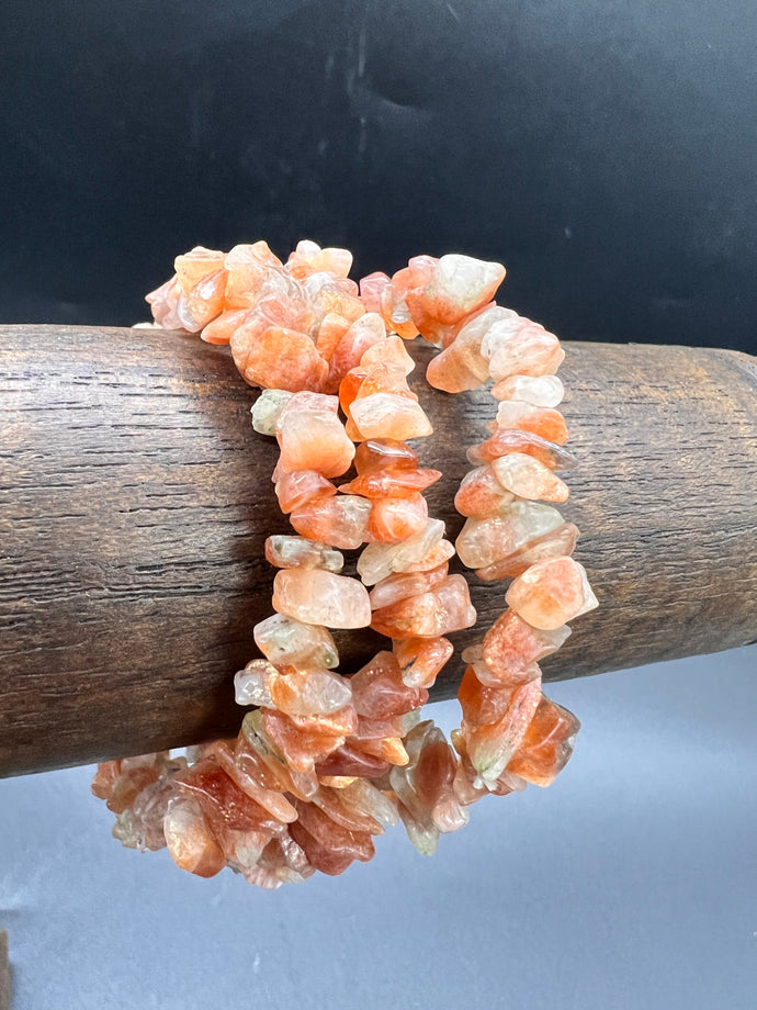 Sunstone Crystal Chip Bracelet