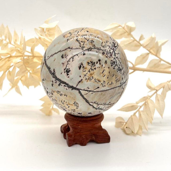 Dendritic Picture Jasper Sphere Crystal Ball Stone Crystal