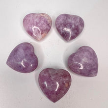 Load image into Gallery viewer, Lepidolite Mini Crystal Heart Purple Heart
