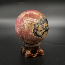 Load image into Gallery viewer, Rhodonite Crystal Sphere Metaphysical, Crystals, Healing, Stone Sphere
