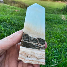 Load image into Gallery viewer, Caribbean Calcite Tower Point Generator Obelisk Gift For Her
