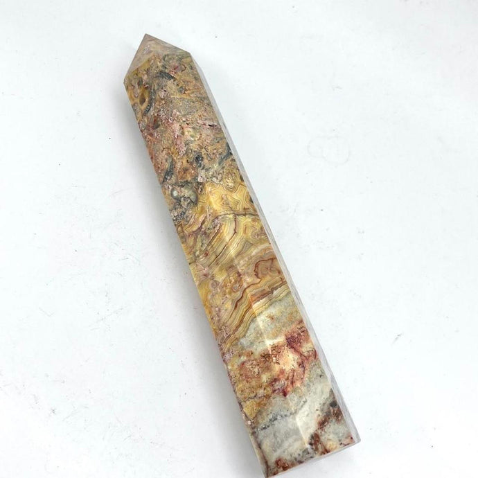 Crazy Lace Agate Tower point Generator Obelisk  Crystal