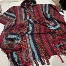 Load image into Gallery viewer, Boho Poncho With Hood Boho Hippie Festival Handmade in Nepal
