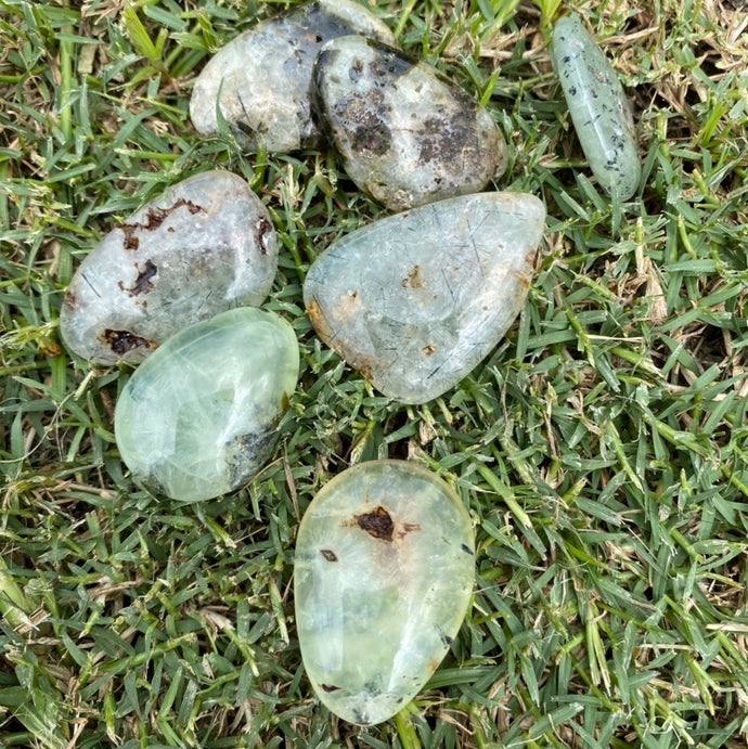 Prenhite and Epidote Flat Tumbled / Tumble Stone / Tumbles