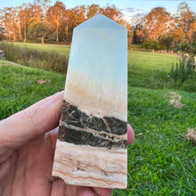 Load image into Gallery viewer, Caribbean Calcite Tower Point Generator Obelisk Gift For Her
