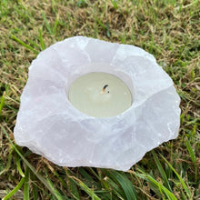 Load image into Gallery viewer, Rose Quartz Crystal Candle Holder Tea light Burner Gift
