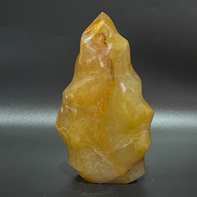 Golden Healer Flame Crystal Carving