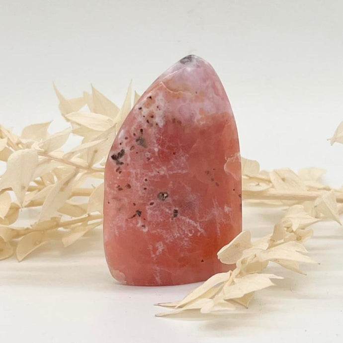 Pink Aragonite Crystal freeform Free Standing Pink