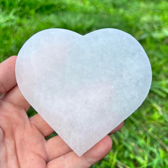 Selenite Heart Shaped Charging Plate Crystal Gift for Her