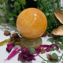 Load image into Gallery viewer, Orange Calcite Crystal Sphere Orange Calcite Crystal Ball
