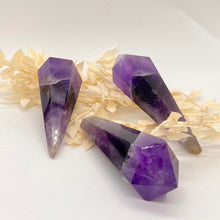 Load image into Gallery viewer, Amethyst Double Terminated Quartz Crystal Point Tower
