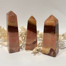 Load image into Gallery viewer, Peach Calcite Crystal Tower Point Generator
