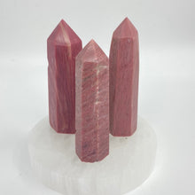 Load image into Gallery viewer, Pink Petrified Wood Crystal Tower Point Generator
