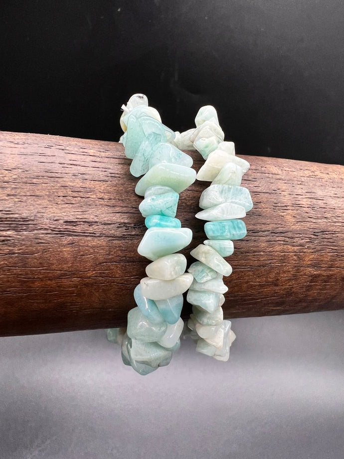 Amazonite Crystal Chip Bracelet