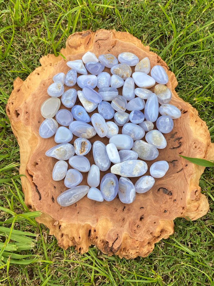 Blue Lace Agate Tumbled Stone