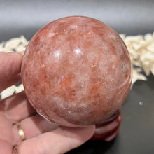 Load image into Gallery viewer, Sunstone Crystal Sphere Crystal Ball Orange Stone Crystal
