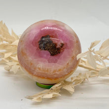 Load image into Gallery viewer, Pink Aragonite Crystal Sphere Crystal Ball Round  Crystal  Pink Crystal
