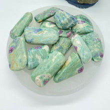 Load image into Gallery viewer, Ruby and Fuchsite Tumble stone  Tumbled / Tumble Stone
