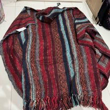 Load image into Gallery viewer, Boho Poncho With Hood Boho Hippie Festival Handmade in Nepal
