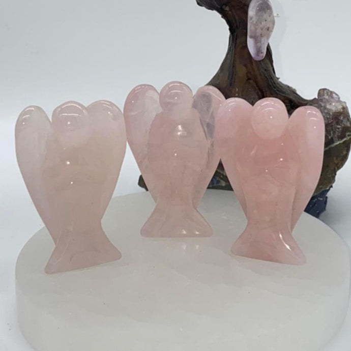 Rose Quartz Angel Crystal Carving