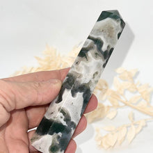 Load image into Gallery viewer, Tree Agate Druzy Crystal Tower Point Generator  Crystal
