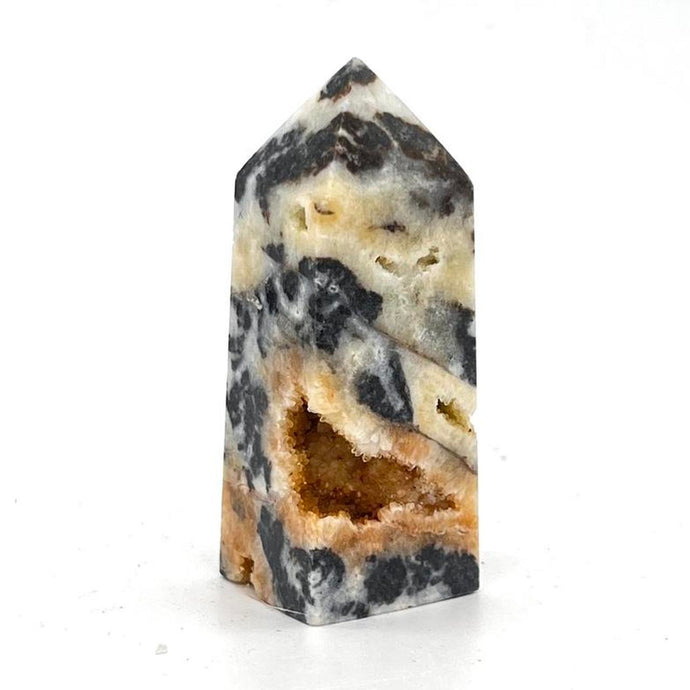 Leopard Skin Sphalerite Crystal Tower Point Generator Metaphysical, Crystals, Healing, Stone Sphere