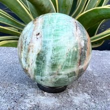 Load image into Gallery viewer, Green Banded Calcite Crystal Sphere Metaphysical, Crystals, Healing, Stone Sphere
