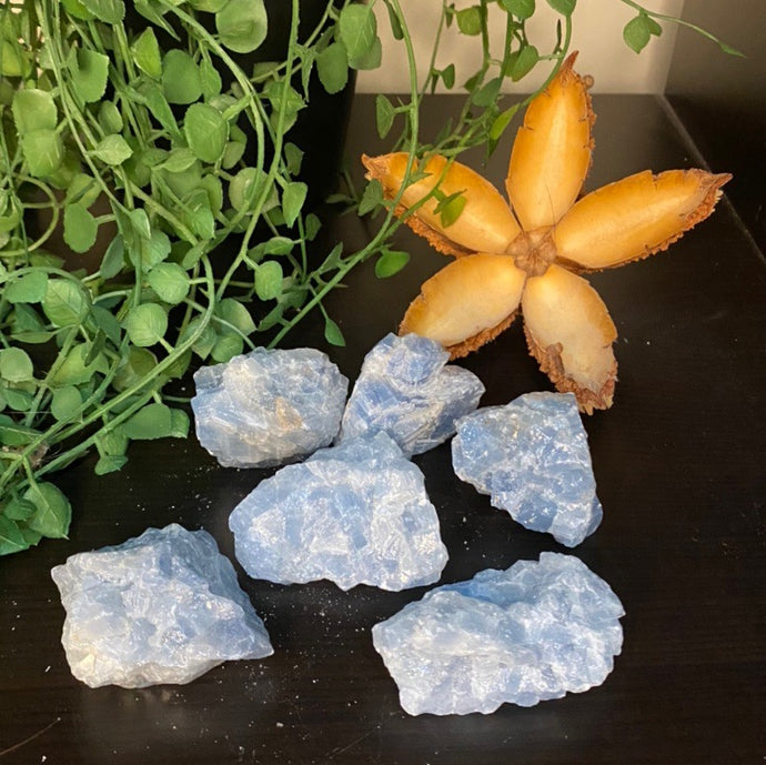 Blue Calcite Raw Crystal Rock Chunk