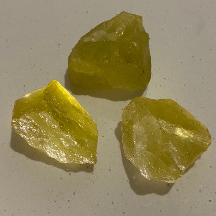 Lemon Quartz Raw Crystal Rock Stone Chunk